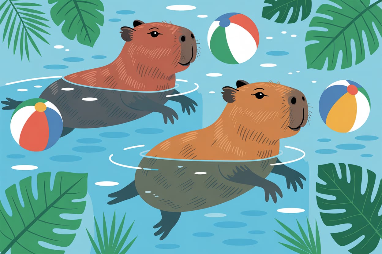 Preview de Capybara Pool Party